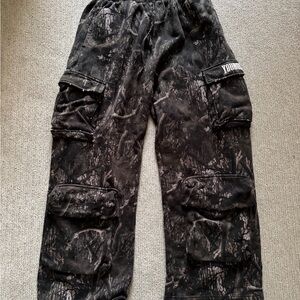 YoungLA Textured Black and Gray Pants